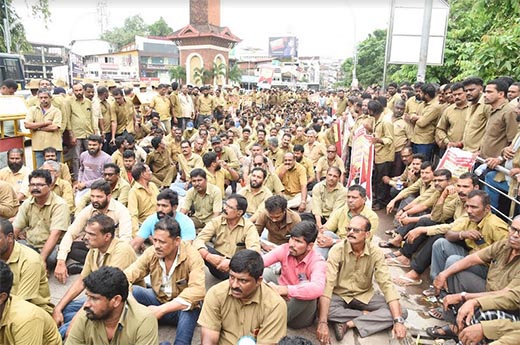 Auto drivers protest near clocktower